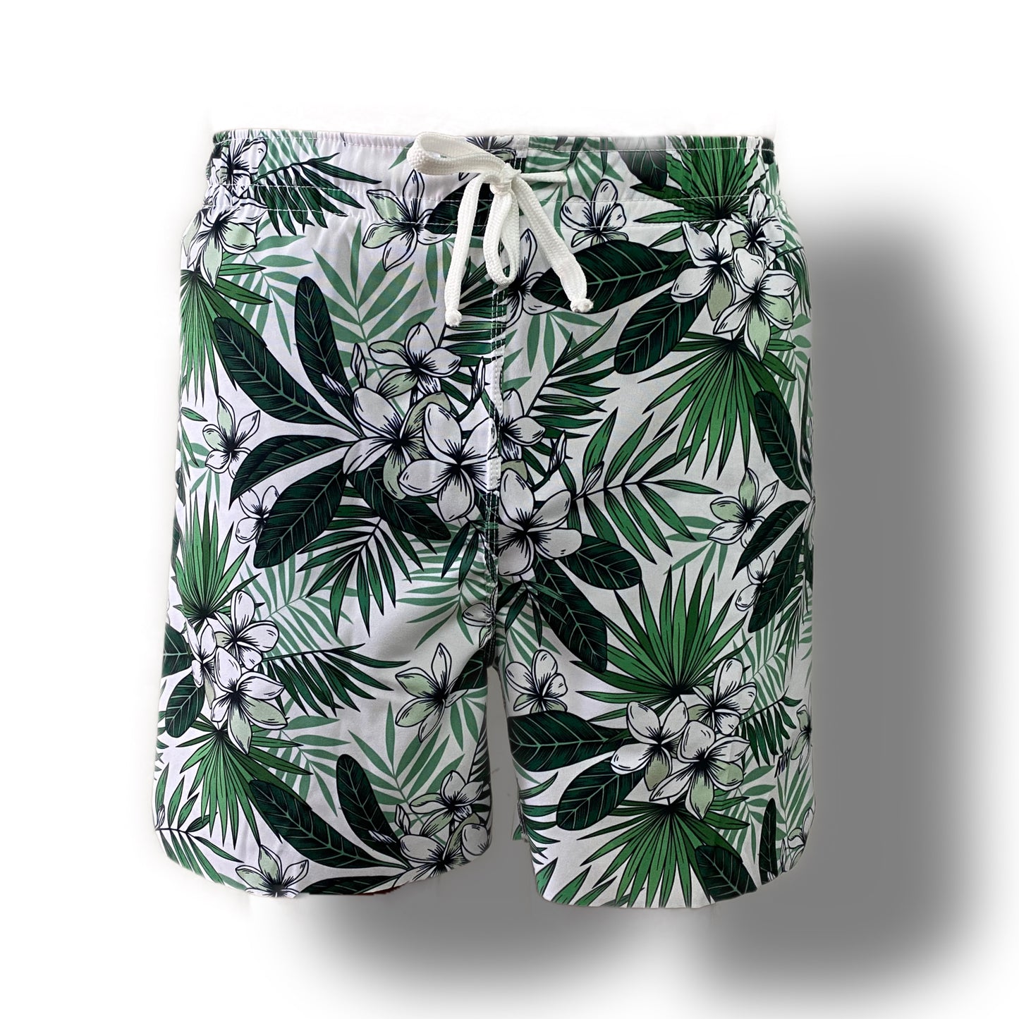 TROPICAL GREEN LASERCUT PERFORMANCE FISHING SHORTS / SWIM SHORTS