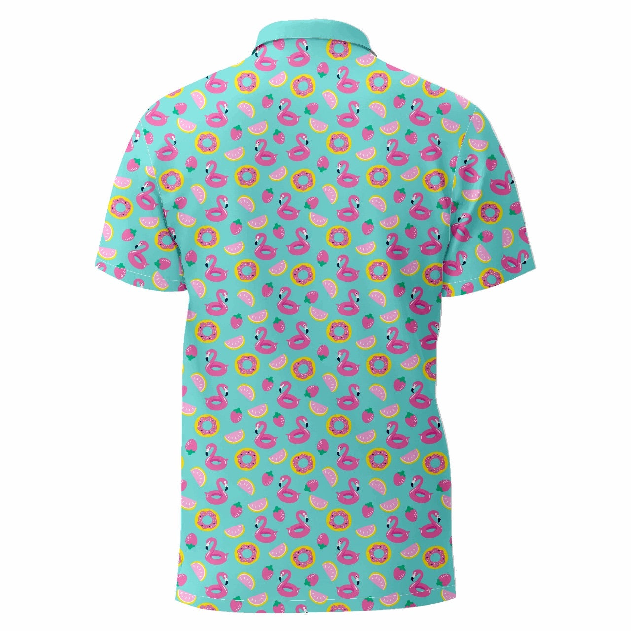 Flamingo strawberry Golf Shirt