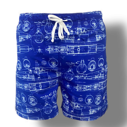 NAUTICAL SUBMARINES LASERCUT PERFORMANCE FISHING SHORTS / SWIM SHORTS (3605)