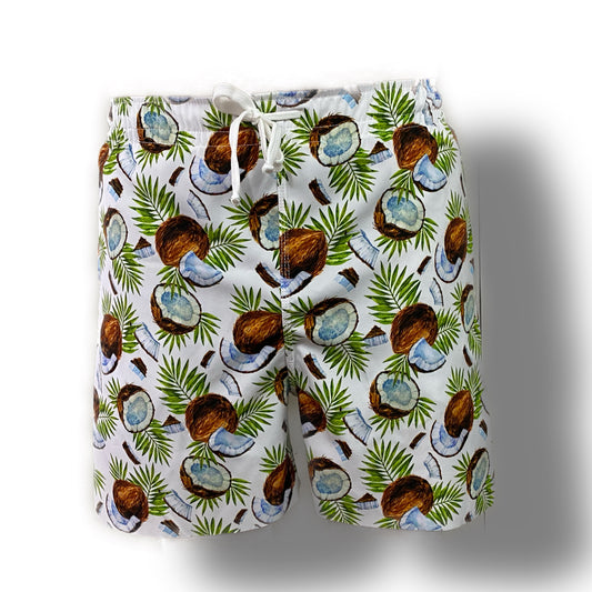 COCO WHITE LASERCUT PERFORMANCE FISHING SHORTS / SWIM SHORTS (3509)