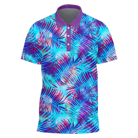 Blue Palm Golf Shirt