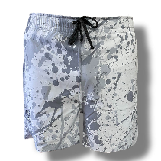 44 KLUB SNOW LEOPARD CAMO LASERCUT PERFORMANCE FISHING SHORTS / SWIM SHORTS(3627).