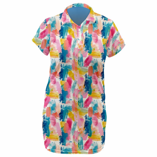 Pastel Brush Strokes Ladies Golf Dress