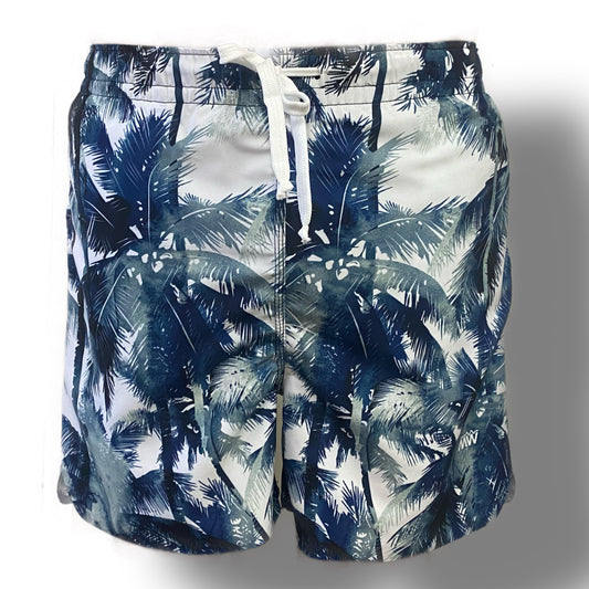 NAUTICAL PALM TREES LASERCUT PERFORMANCE FISHING SHORTS / SWIM SHORTS (3605).