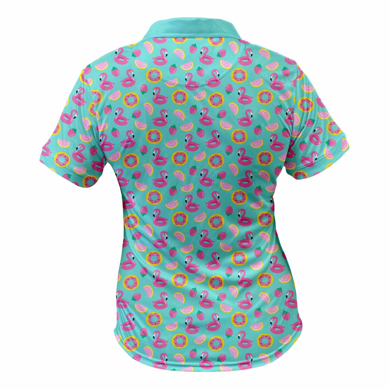 Flamingo strawberry Ladies Golf Shirts