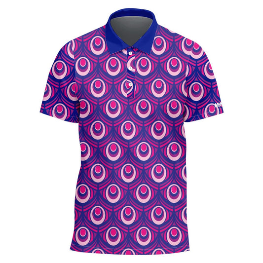 Purple Peacock Golf Shirt