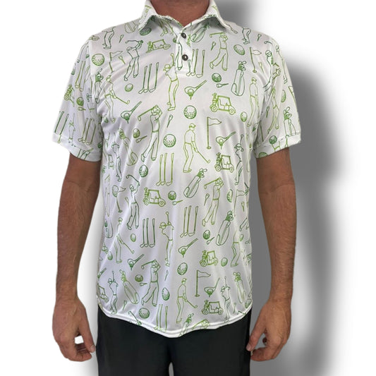 On the green Golf Shirt (3607)