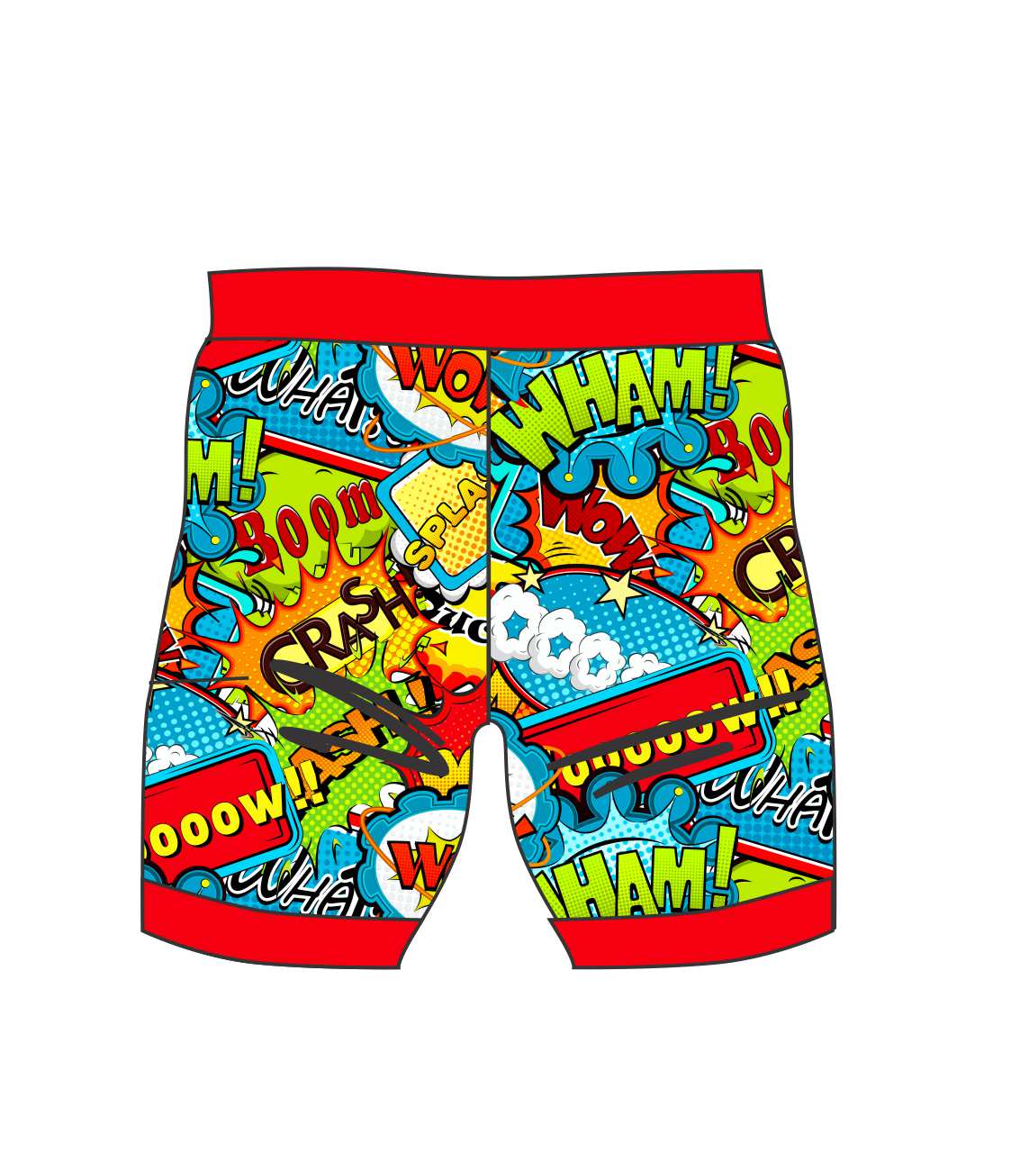 3688 BOOM BANG WHAM run/paddle/swim short