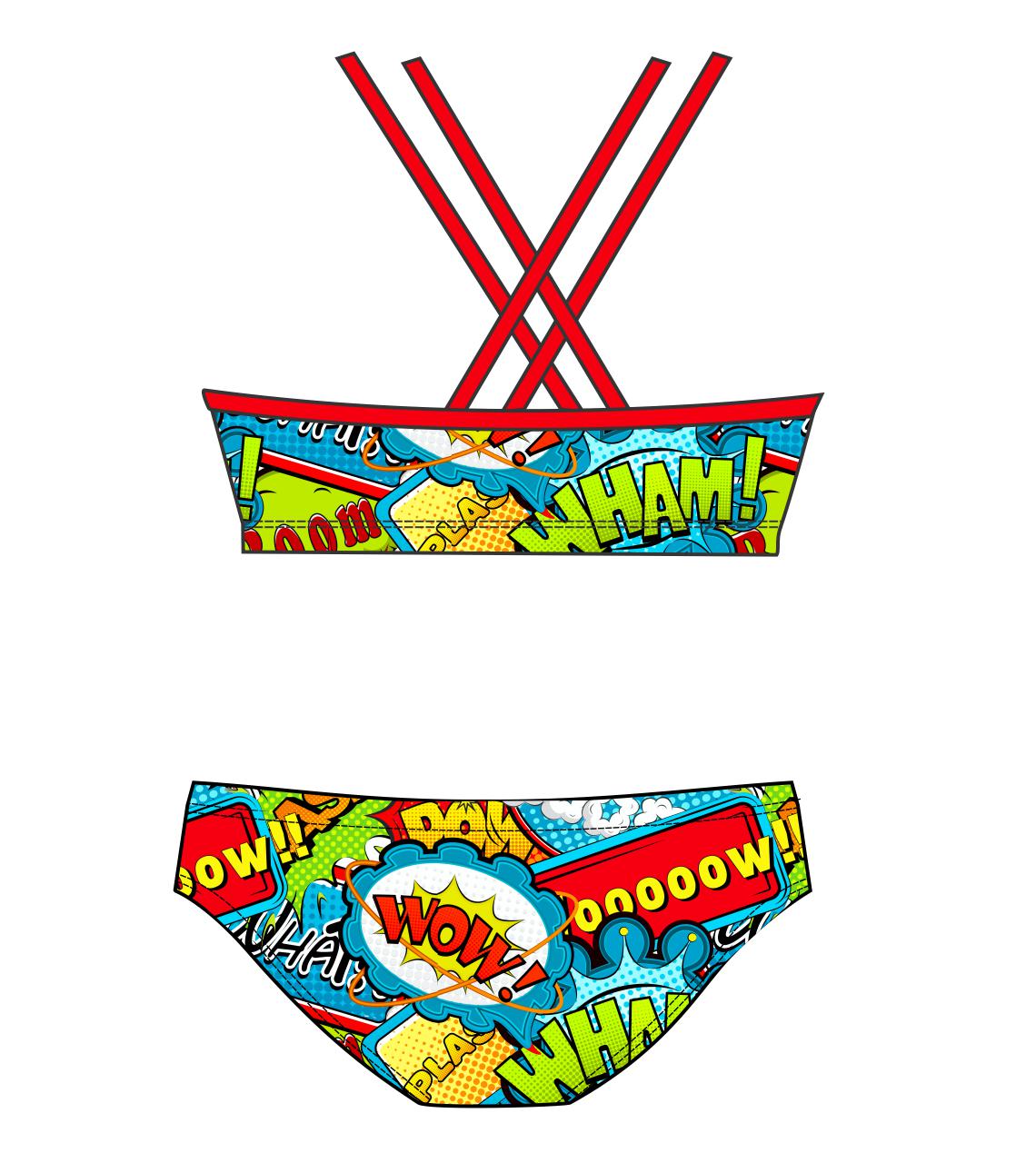 Female 2 piece training bikini  -  3688 BOOM BANG WHAM