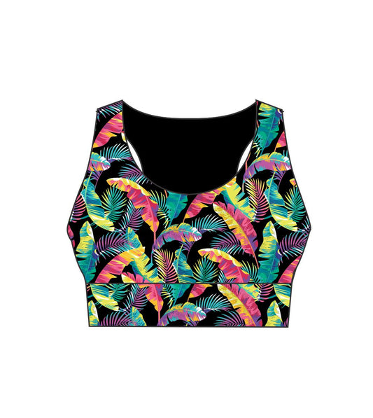 FLASHY FOLIAGE 3632 Ladies Active Crop Top