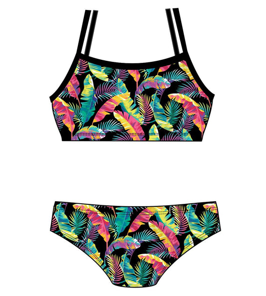 Female 2 piece training bikini  -  FLASHY FOLIAGE 3632