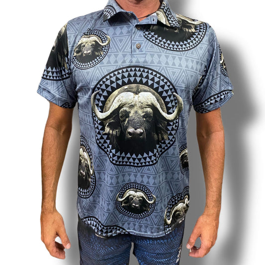 BUFFALO inyathi UTHOZULU Printed Golf Shirt