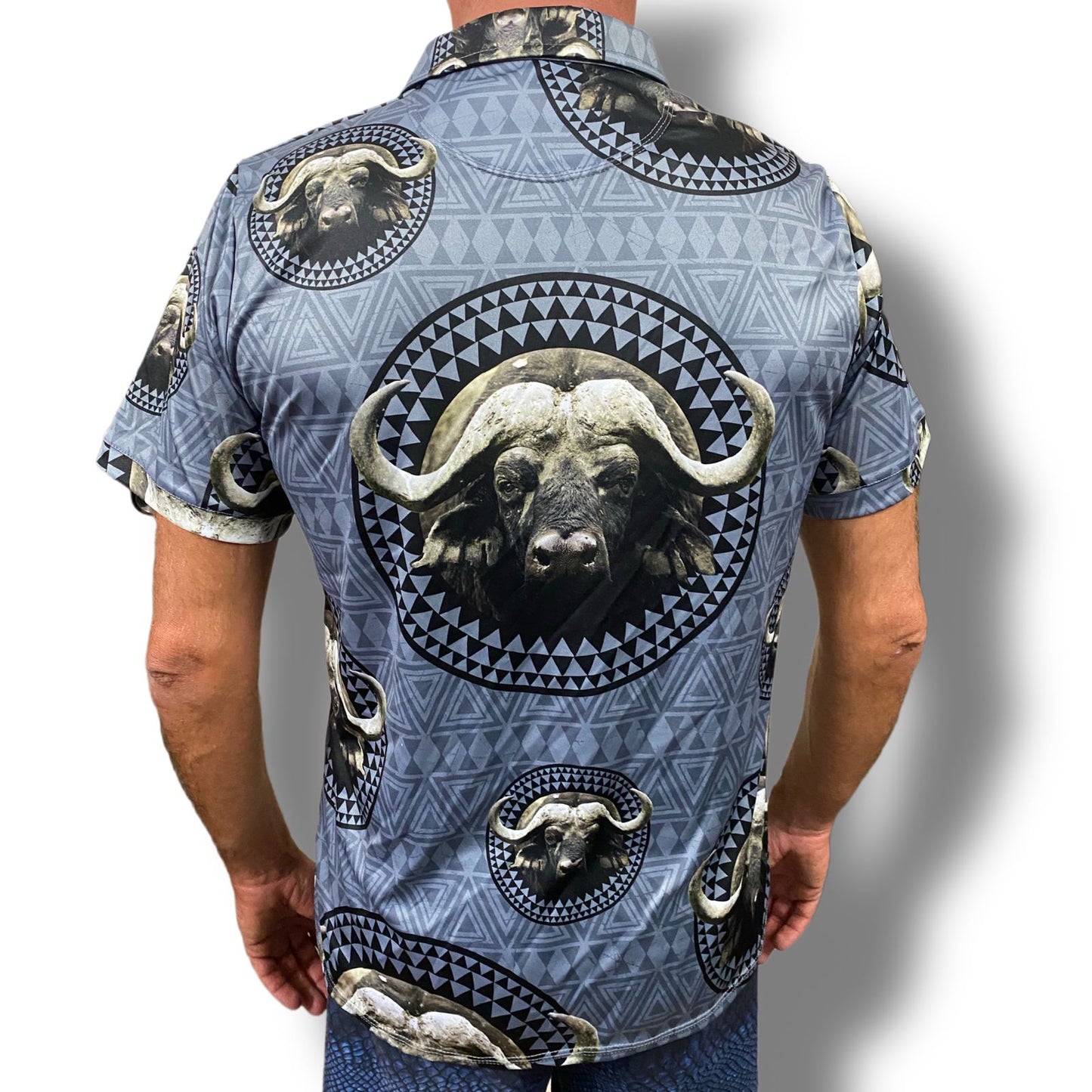 BUFFALO inyathi UTHOZULU Printed Golf Shirt