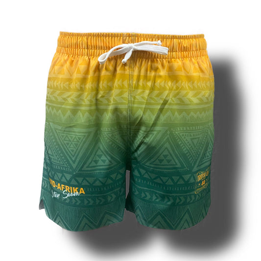 TRIBAL YELLOW & GREEN RSA LASERCUT  SHORTS