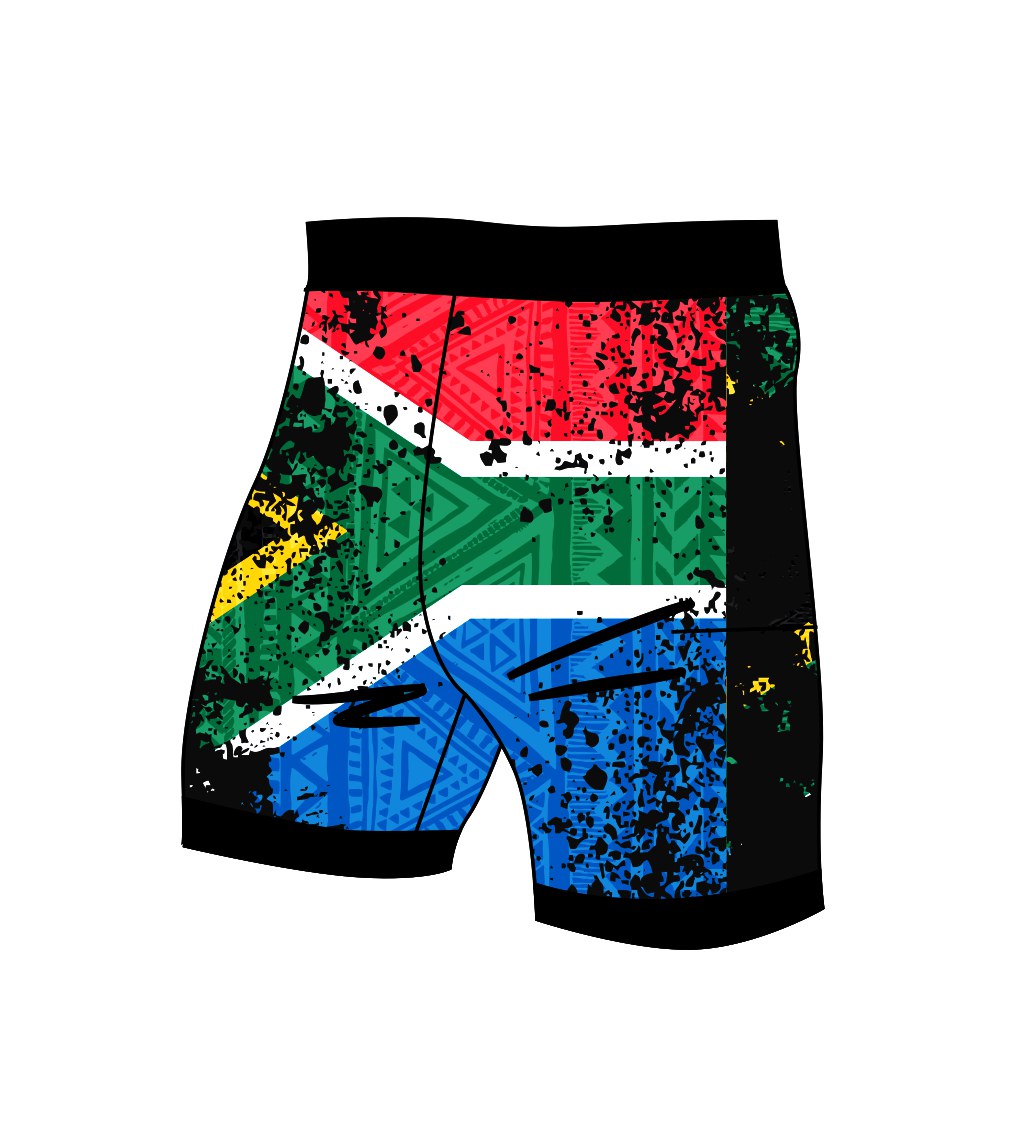 Female South African Flag run/paddle shorts (2424)