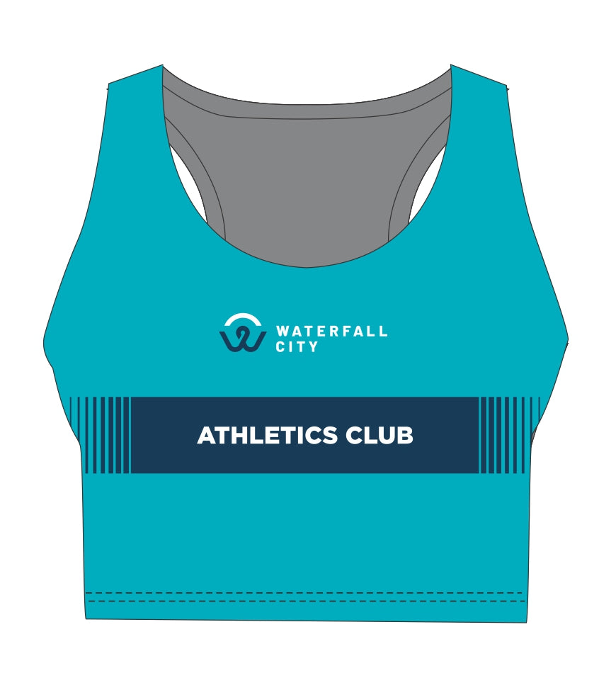 Waterfall City Athletics Club Ladies Running Crop Top Airmesh Back