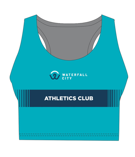 Waterfall City Athletics Club Ladies Running Crop Top Airmesh Back