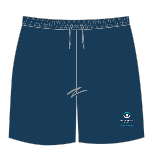 Waterfall City Athletics Club  UNISEX- LASERCUT SOCIAL SPORTS SHORTS - NO UNDERWEAR - NO POCKET