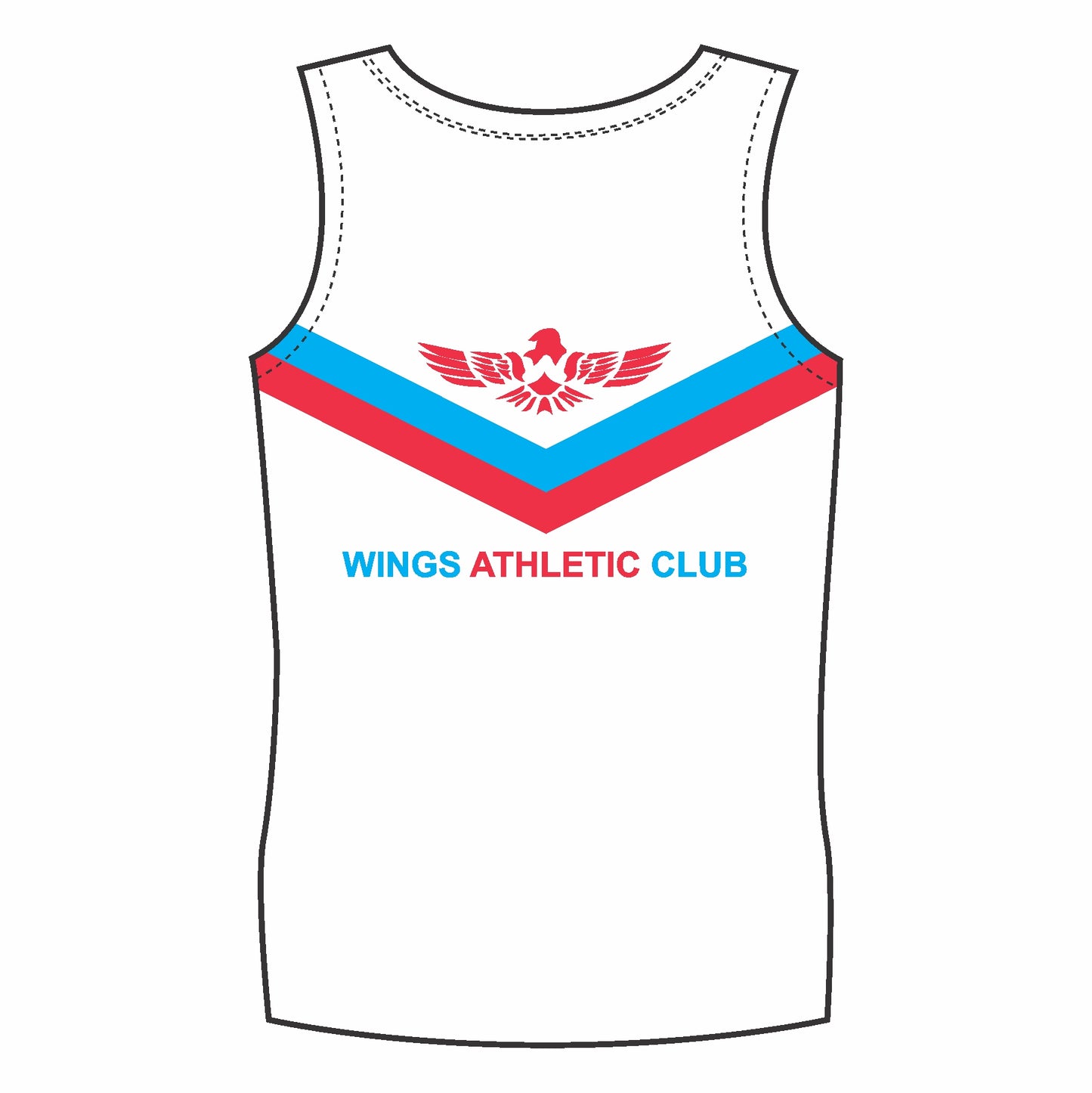 Wings Athletics Club male run vest