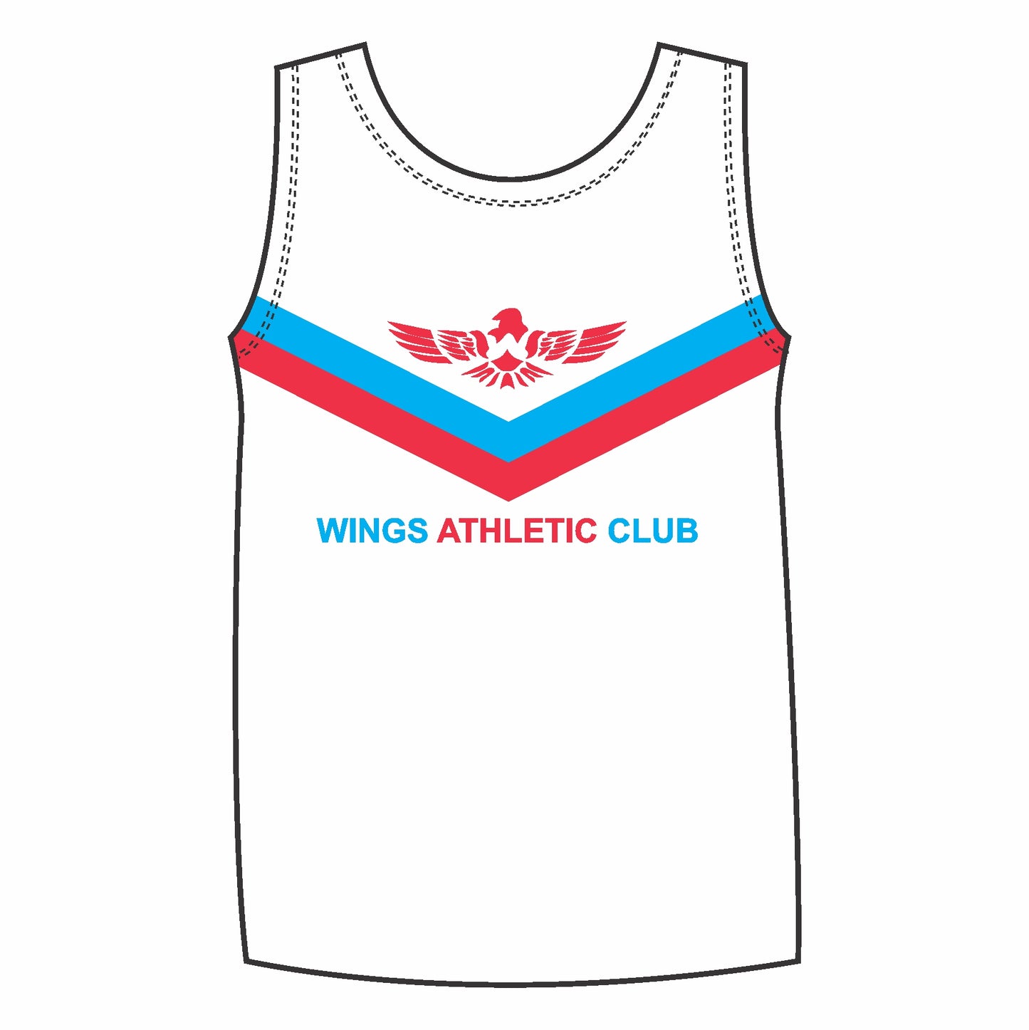 Wings Athletics Club male run vest