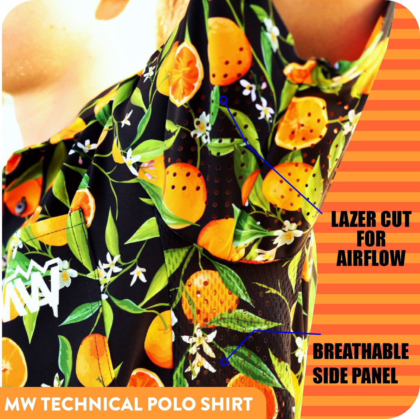 Citrus Bliss Technical Golf Shirt (3382)