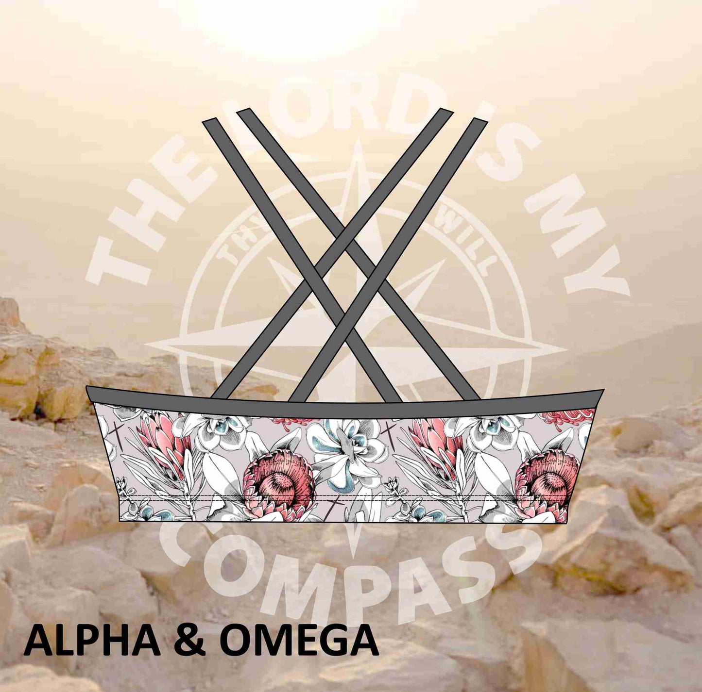 Alpha And Omega Succulent Floral  Bikini Top