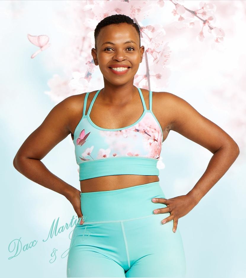 Dax Martin Originals Cherry Blossom  Anahata Active Crop Top