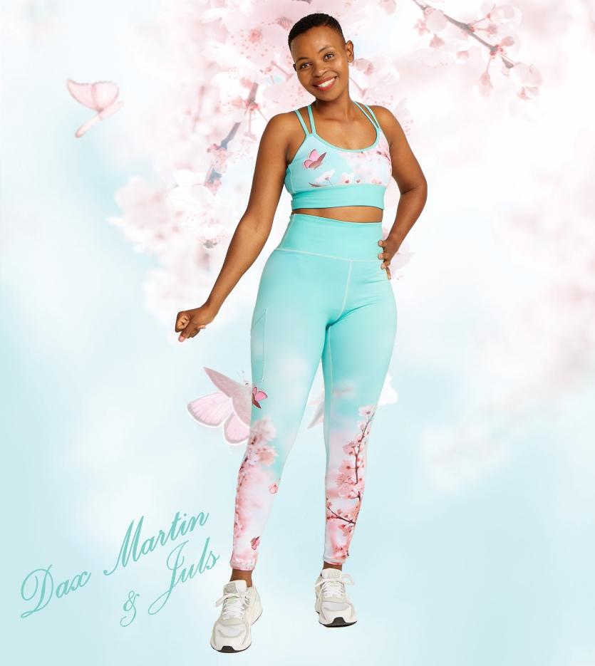 Dax Martin Originals Cherry Blossom Anahata Active Full Length Leggings