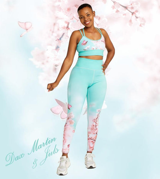 Dax Martin Originals Cherry Blossom Anahata Active Full Length Leggings