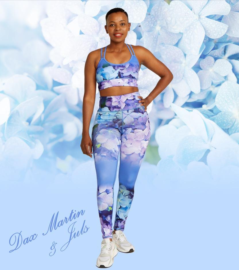 Dax Martin Originals Hydrangea Sahasrara Active Full Length Leggings