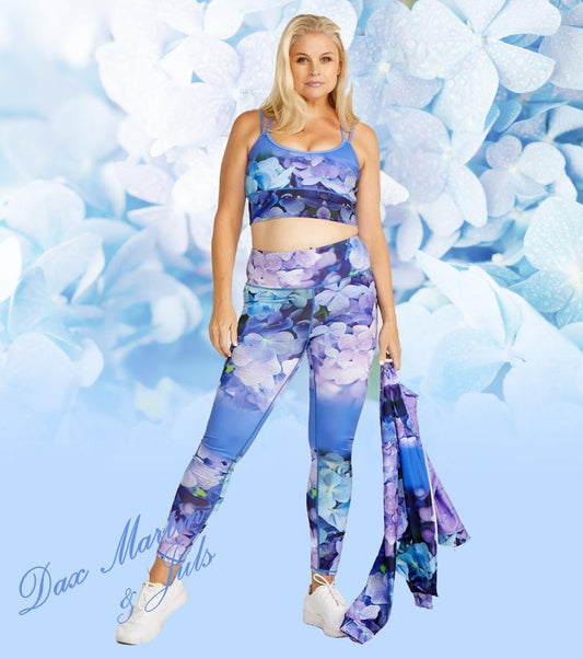 Dax Martin Originals Hydrangea Sahasrara Active Full Length Leggings