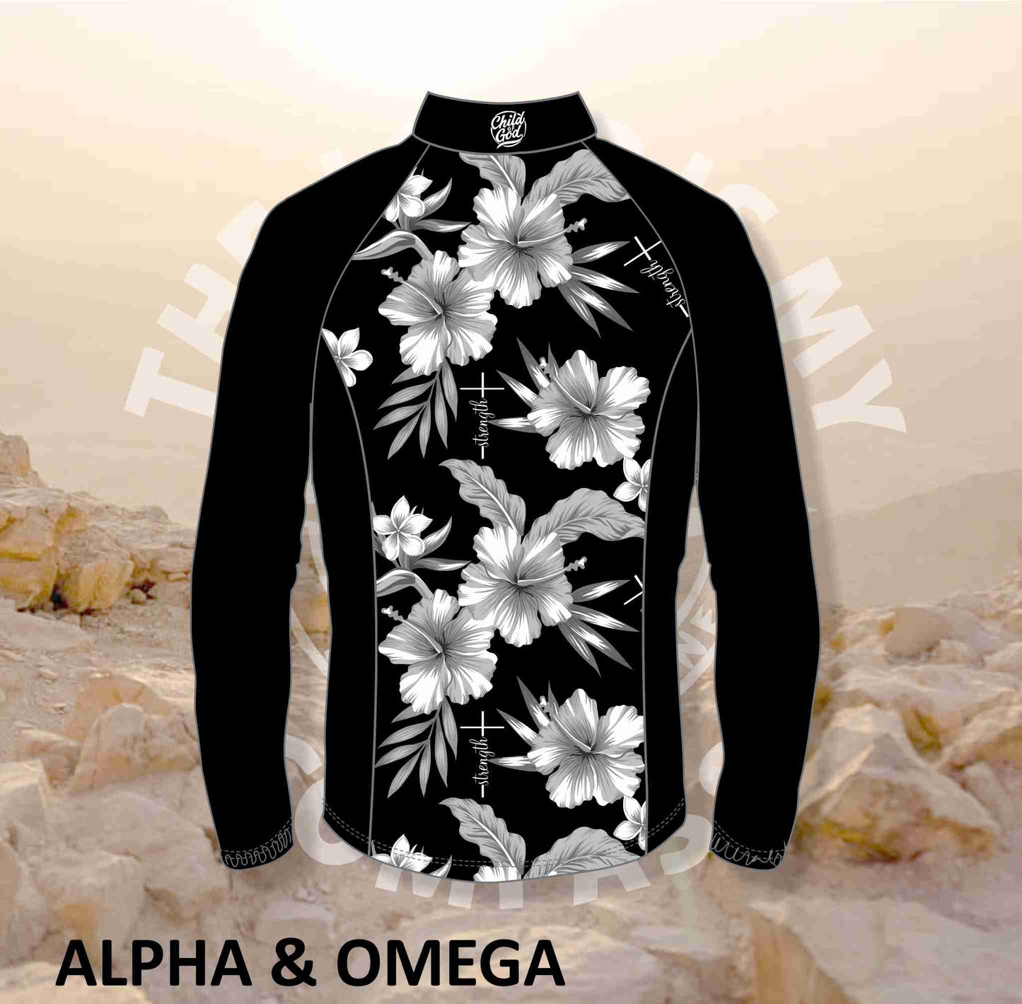 Alpha And Omega Child of God Hibiscus Print Trail Jacket