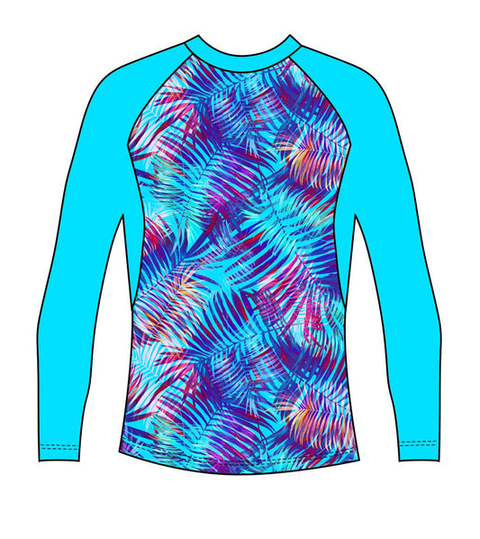 Female Blue Palm Rash Vest