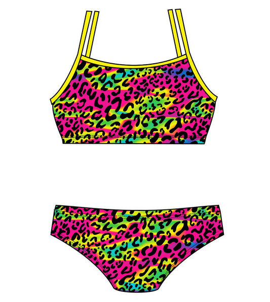 Female 2 piece training bikini  - Psychedelic Animal  (3532)