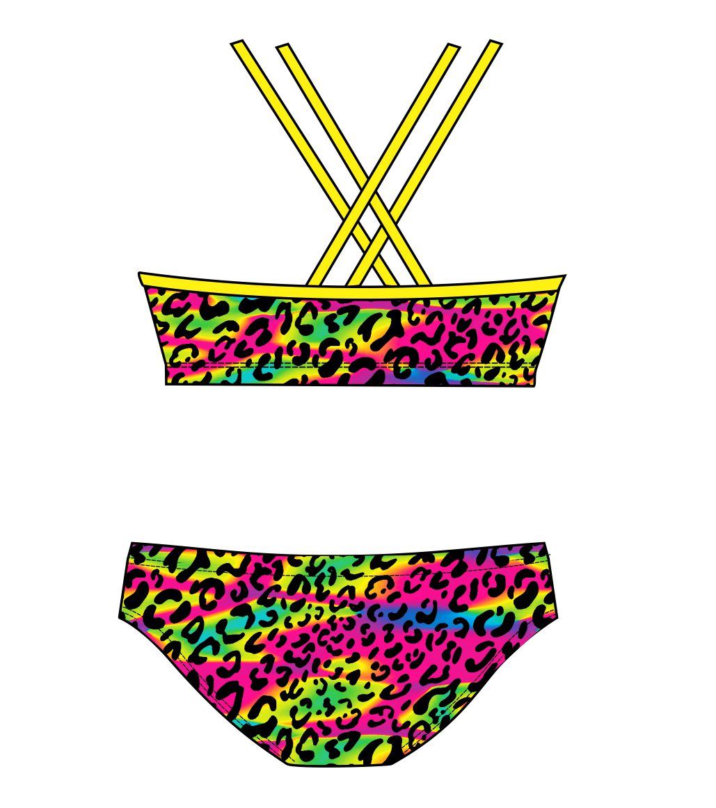 Female 2 piece training bikini  - Psychedelic Animal  (3532)