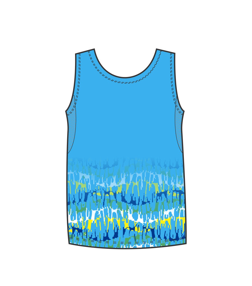 Male Blue Reflection Run Vest