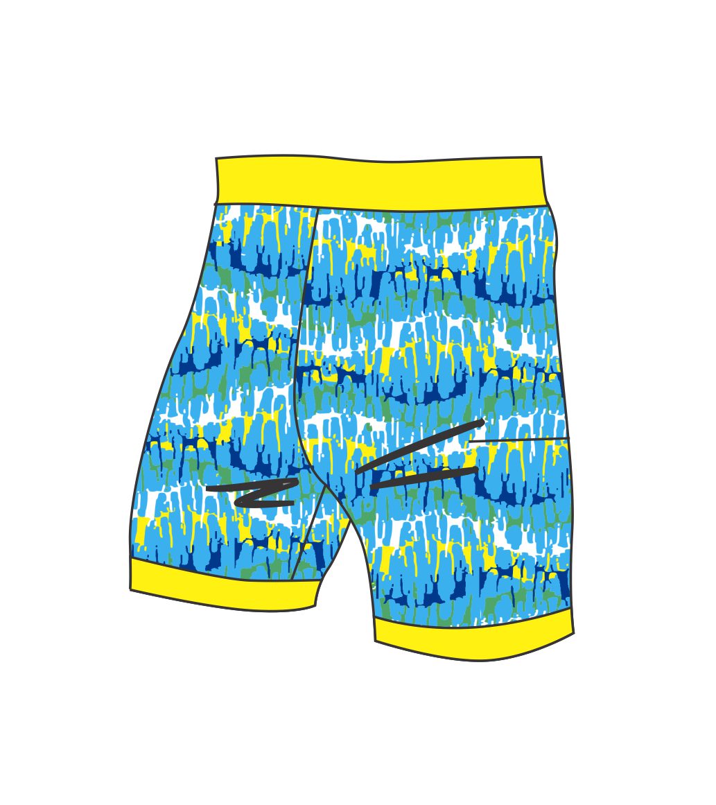 Female run/paddle shorts -  Reflection Blue