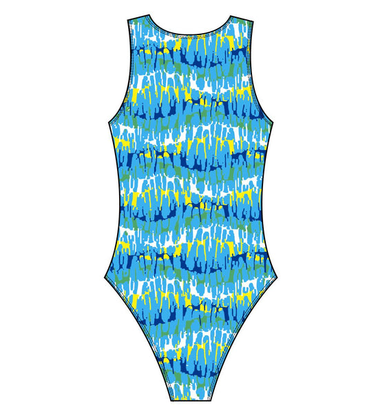 Female water polo swimsuit -  Reflection Blue