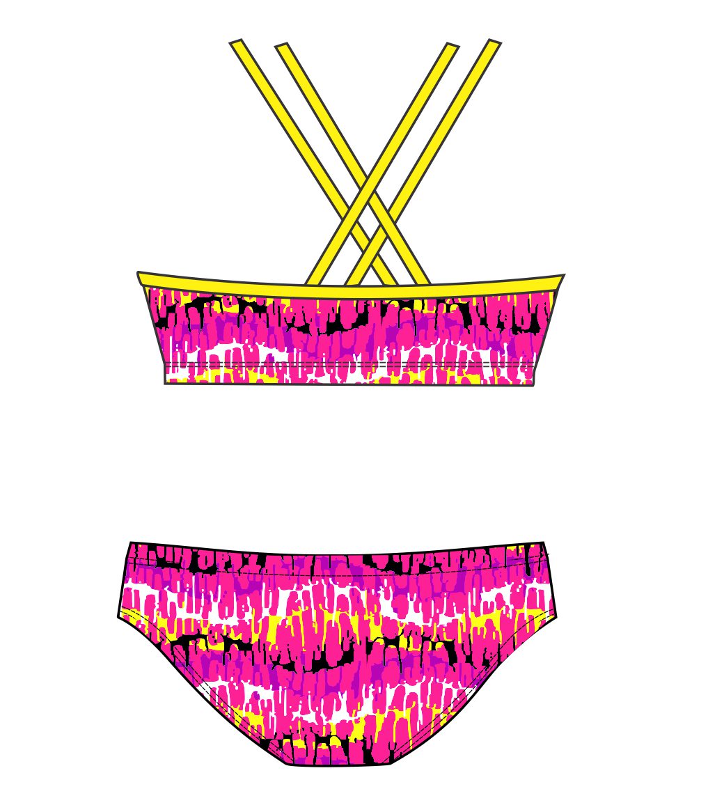 Female 2 piece training bikini  -  Reflection Pink