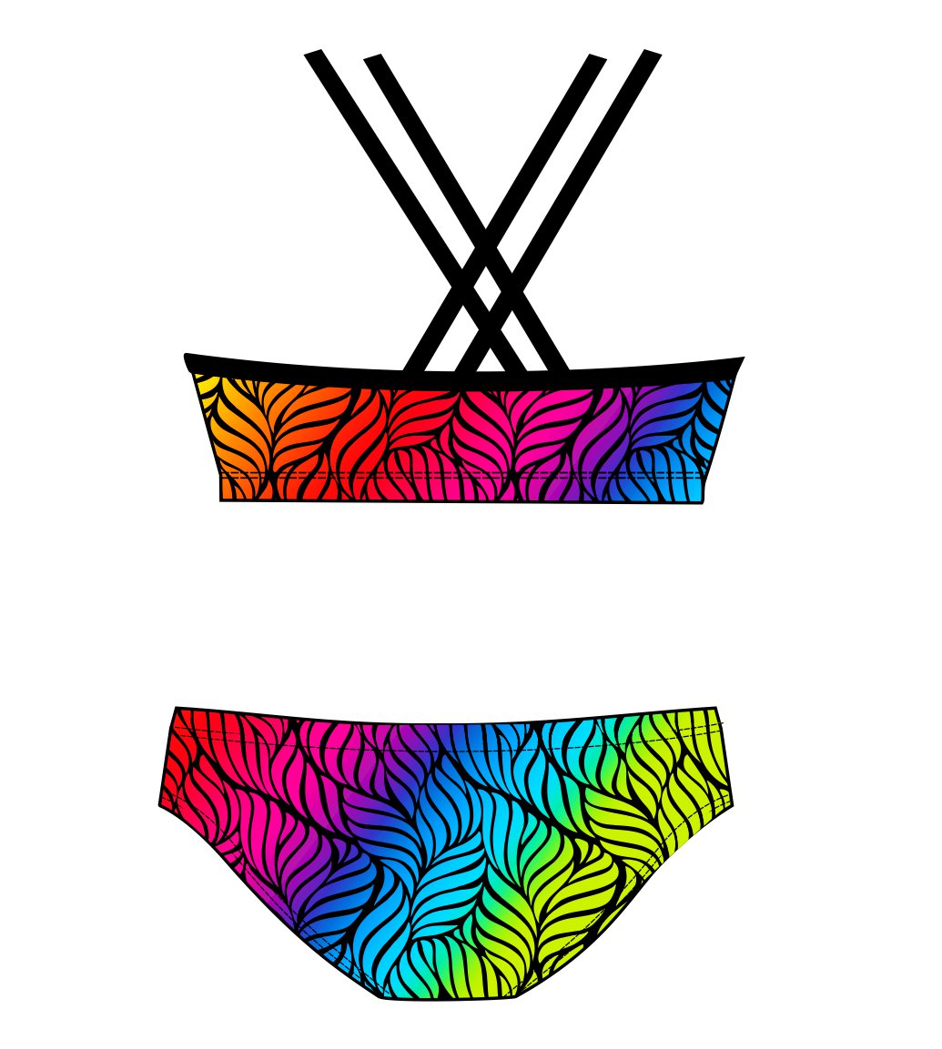 Female 2 piece training bikini  -  Spectrum