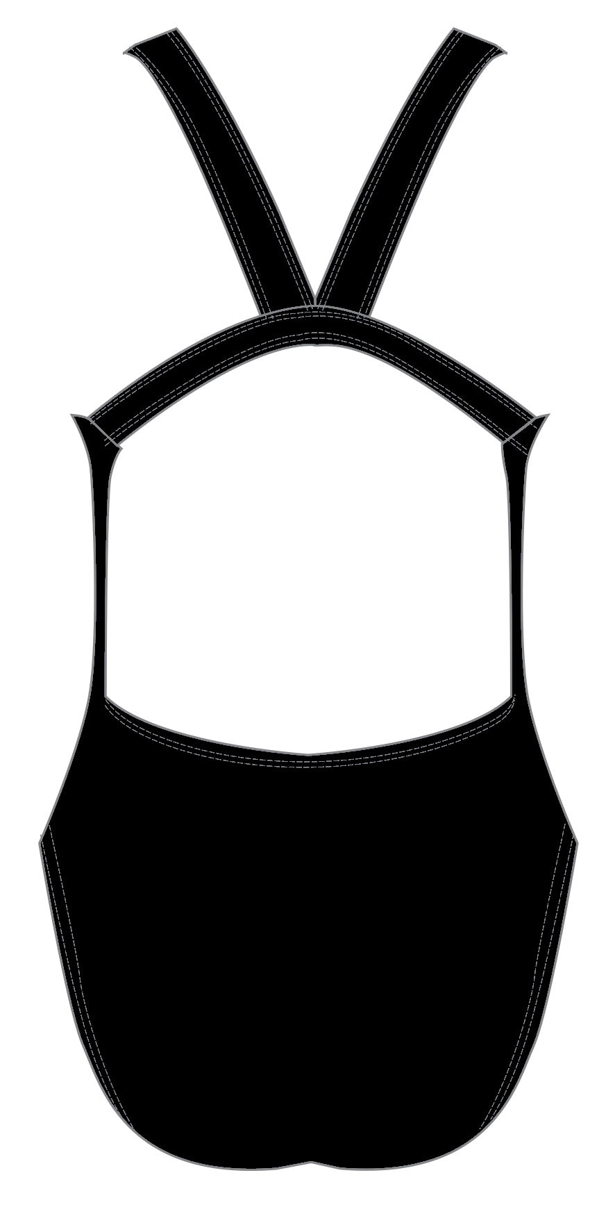 GIRLS SCHOOL BLACK fastback swimsuit