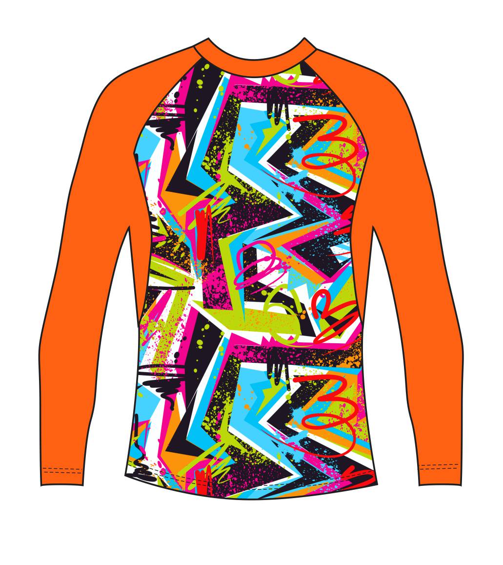 Cool Vibes Neon Design Rash Vest (3221)