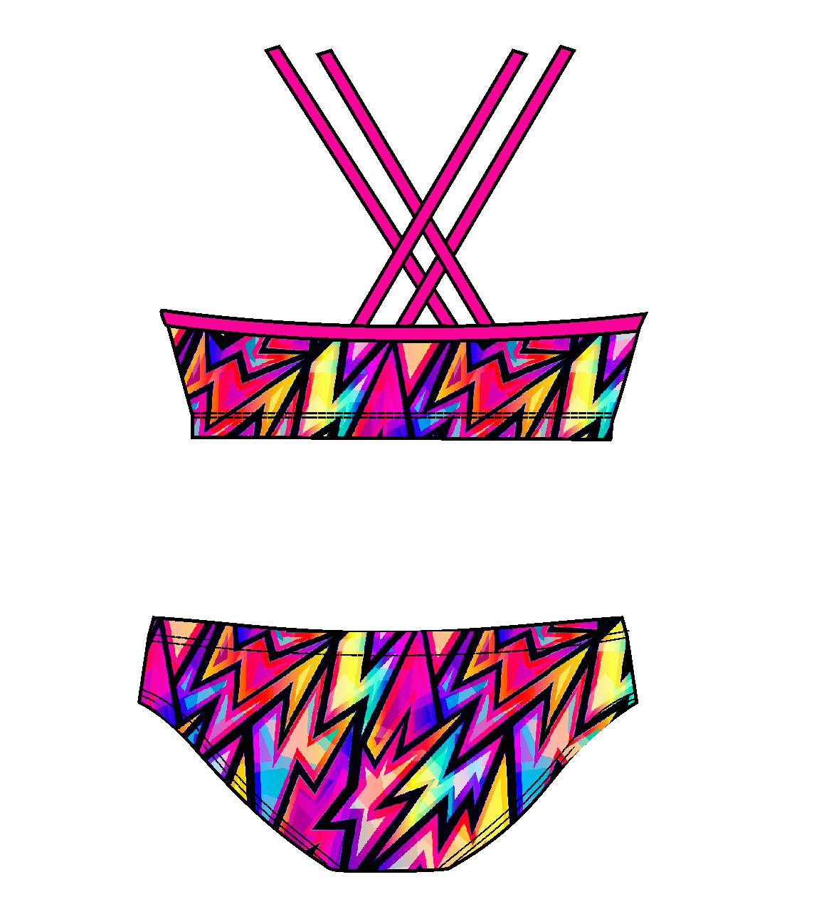 Female 2 piece training bikini  - Flash