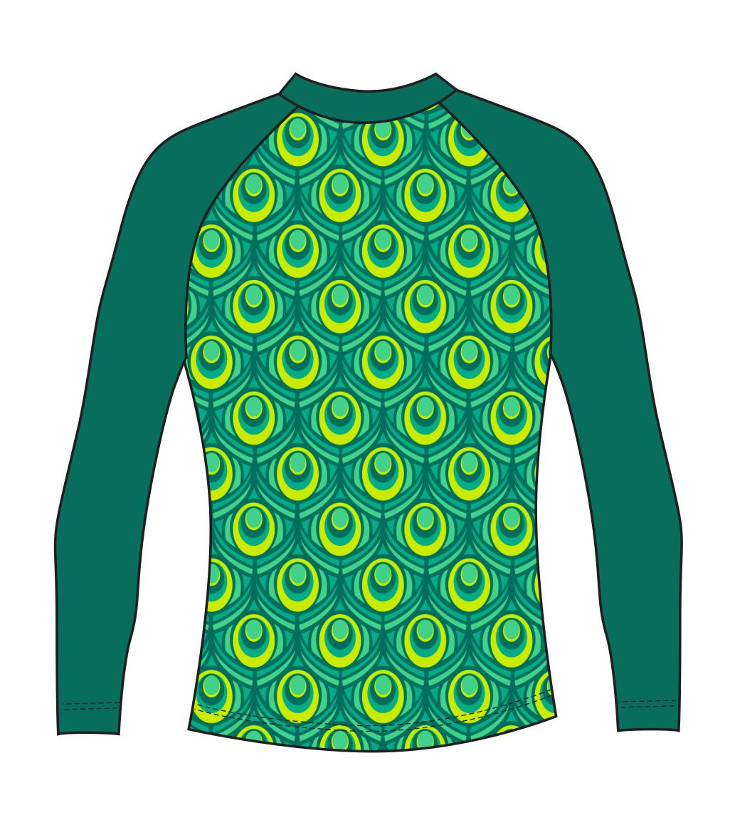 Jade Peacock Rash Vest