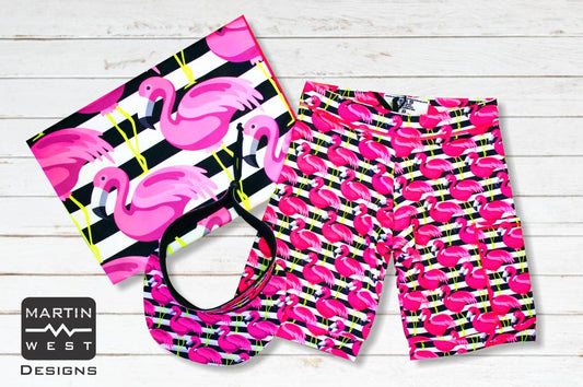 Special Male Flamingo run/paddle/swim set