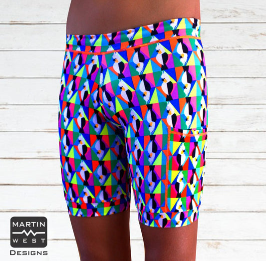 Male Neon Parrot Swim/run/paddle shorts