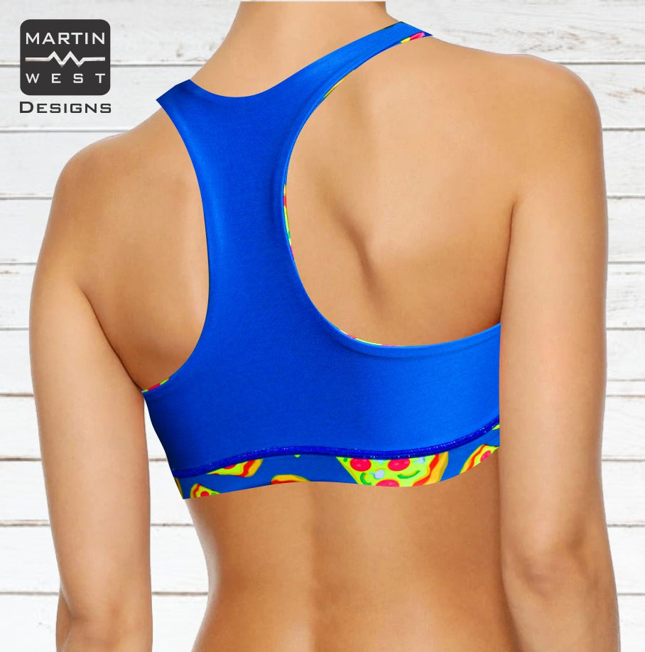 Female Pizza run/paddle/swim reversible Crop Top