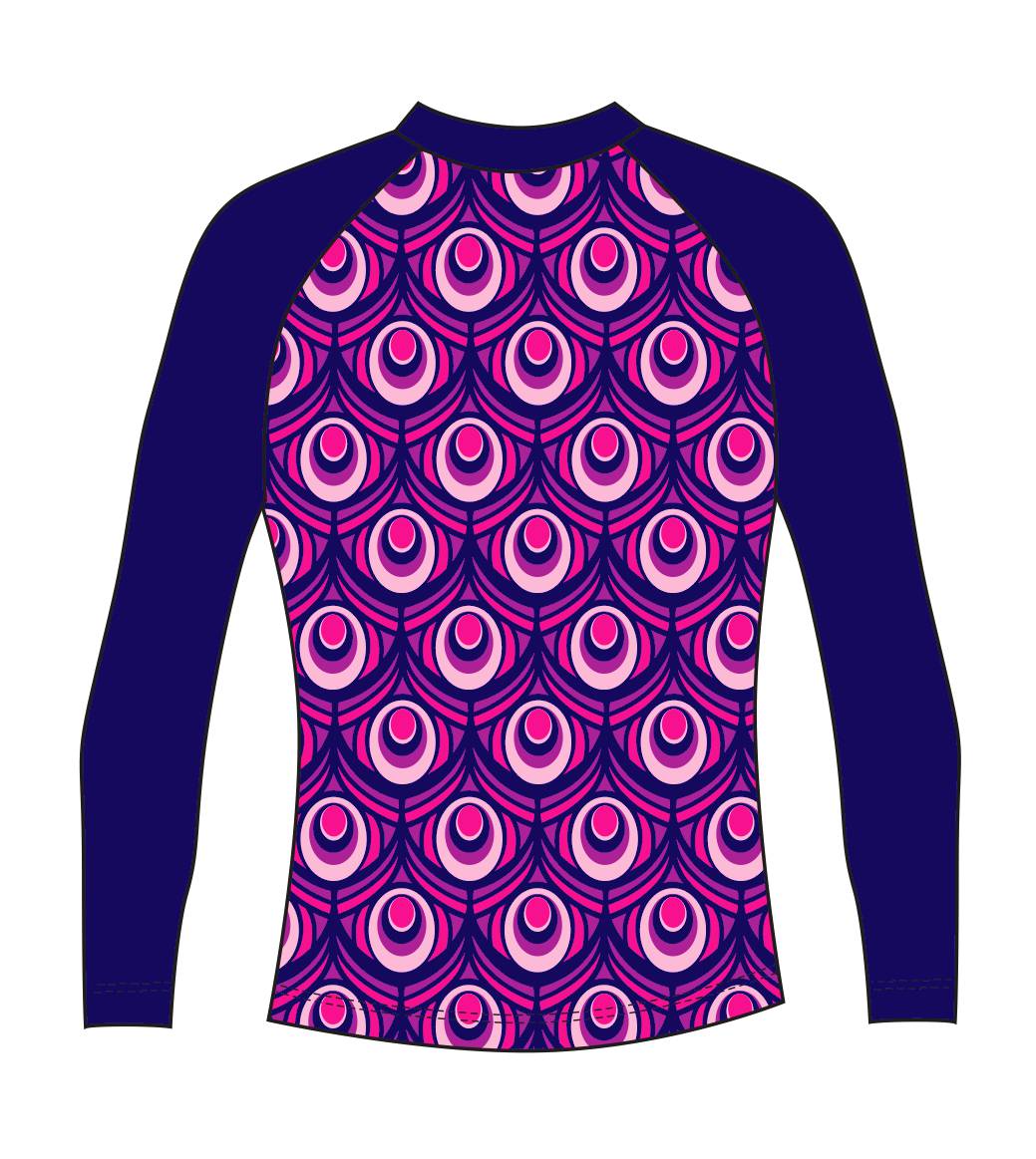 Purple Peacock Rash Vest