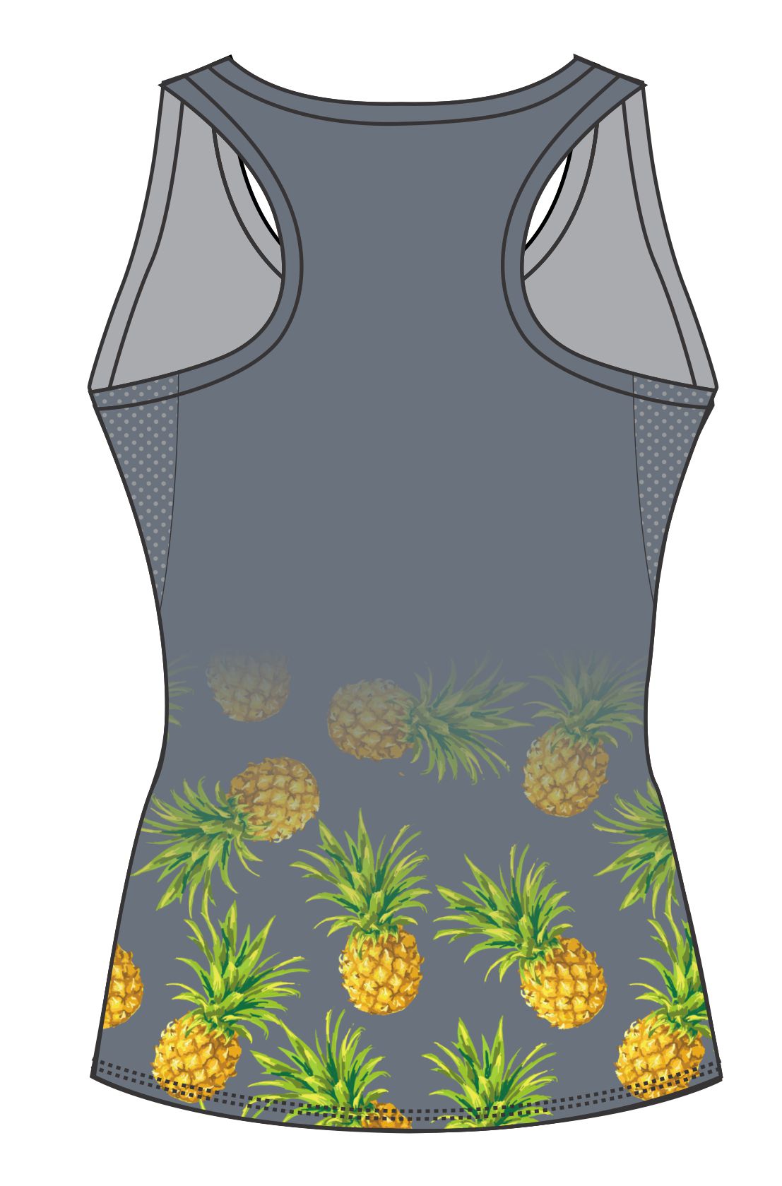 Female Pineapples Running Vest