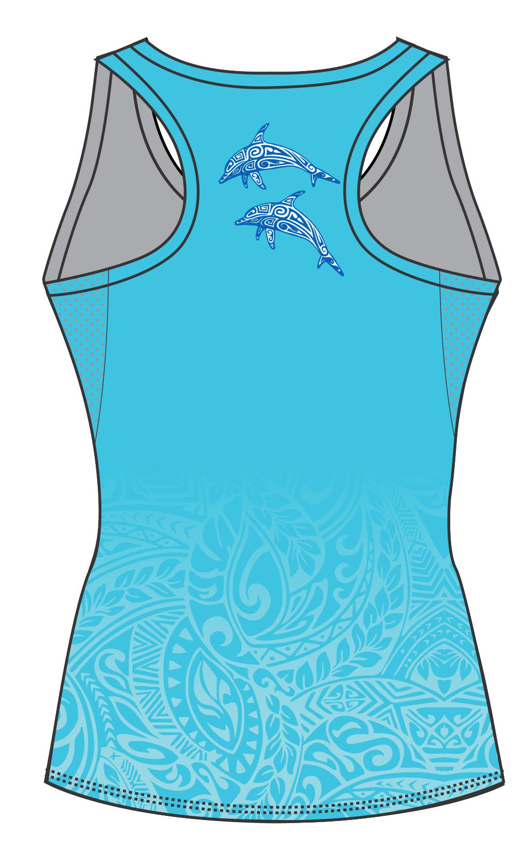 Female Tattoo Dolphin Running Vest